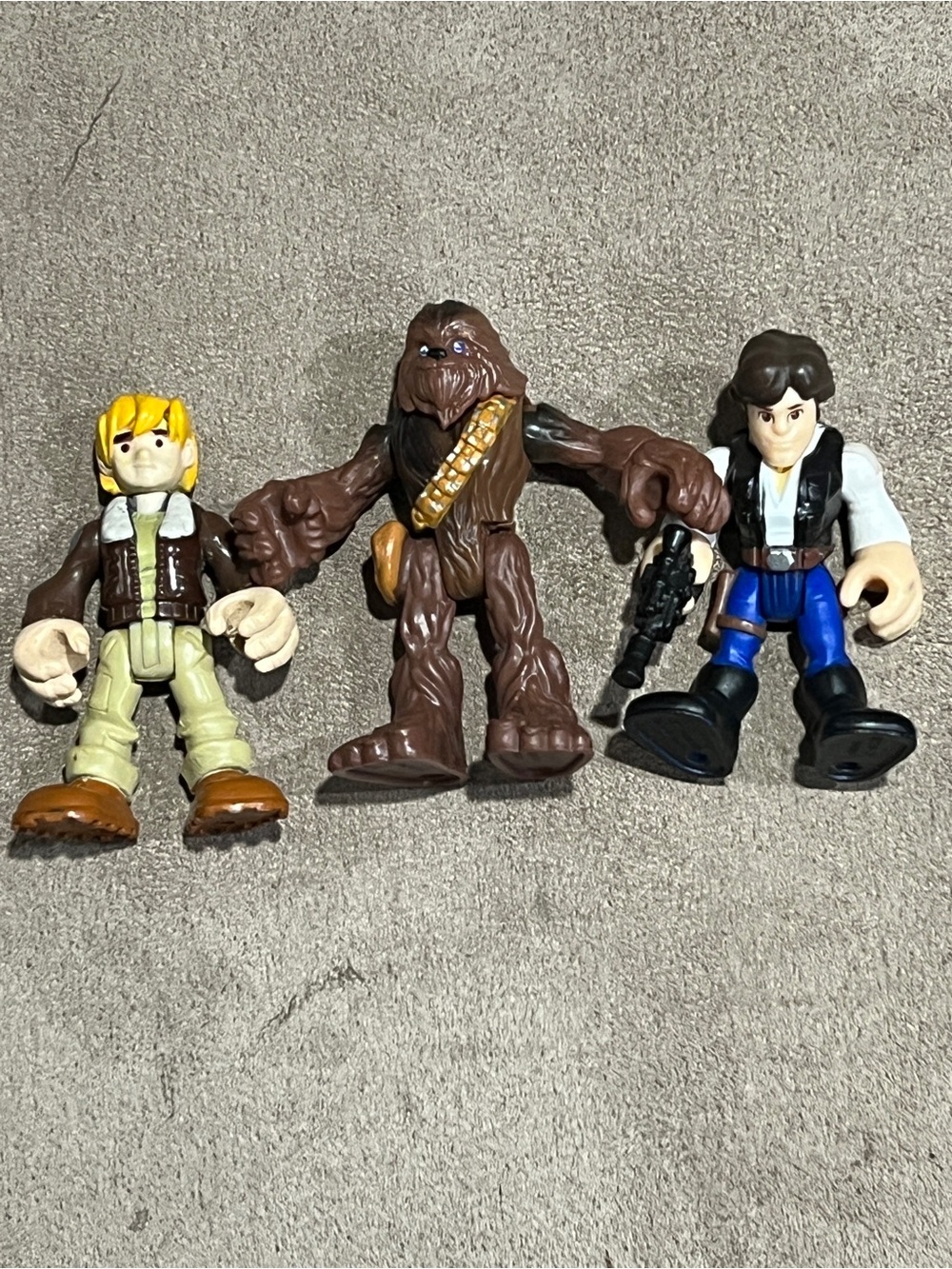 Star Wars Figures Han Solo, Chewbacca, Luke Skywalker imaginext Galactic heroes